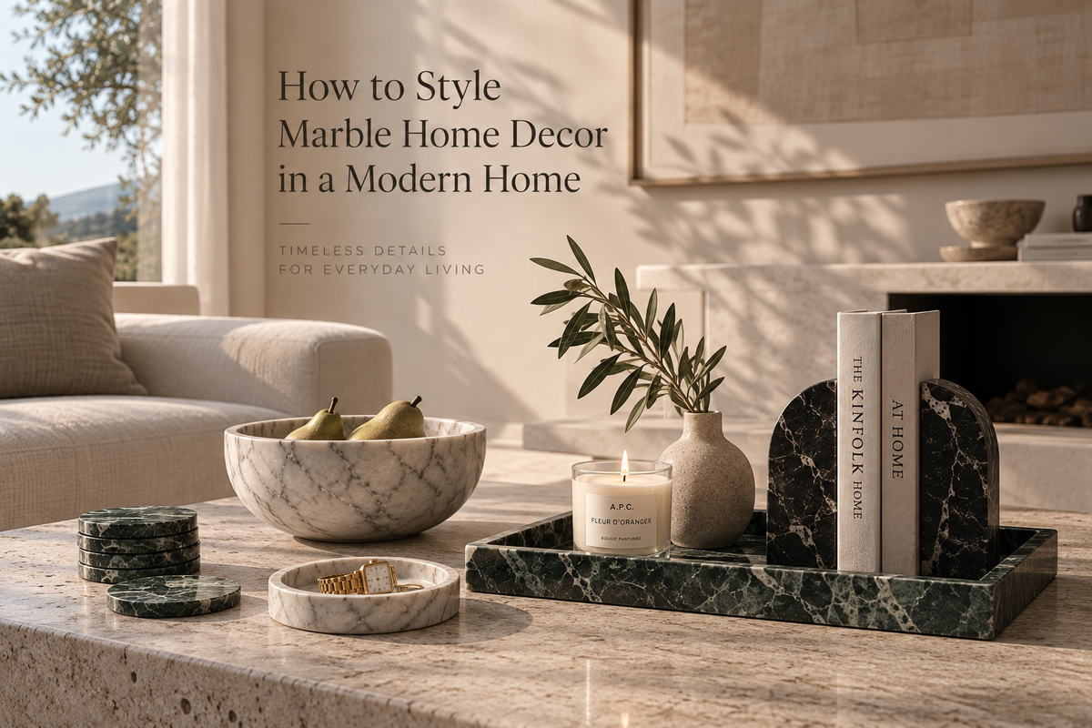 How to Style Marble Home Decor in a Modern Home