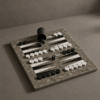 The Current — Oceanic & Black Marble Backgammon Set