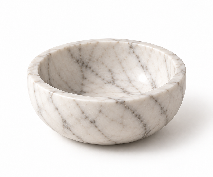 Handcrafted Carrara marble decorative bowl – Stone & Gem