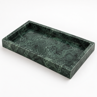 Green marble tray close-up showing natural veining