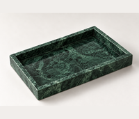 Green Marble Tray – Luxury Natural Stone Vanity & Decorative Tray